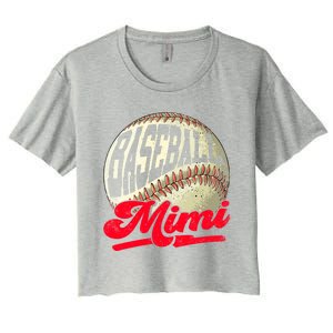 Baseball Mimi Game Day Baseball Lover Mothers Day Gift Women's Crop Top Tee