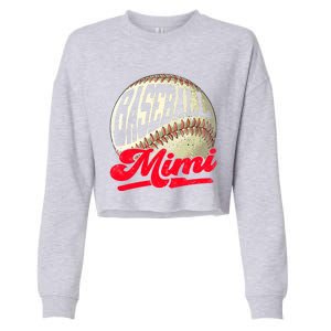 Baseball Mimi Game Day Baseball Lover Mothers Day Gift Cropped Pullover Crew