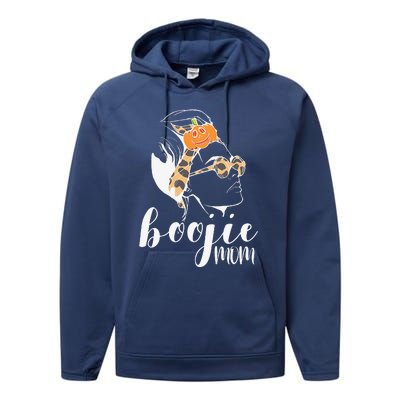 Boojie Mom Halloween Costume Mom Pumpkin Mommy Performance Fleece Hoodie