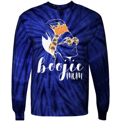 Boojie Mom Halloween Costume Mom Pumpkin Mommy Tie-Dye Long Sleeve Shirt