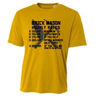 Brick Mason Hourly Rates Funny Bricklayer Labor Worker Funny Gift Funny Gift Cooling Performance Crew T-Shirt