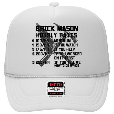 Brick Mason Hourly Rates Funny Bricklayer Labor Worker Funny Gift Funny Gift Trucker Hat