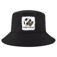 Bleached My Heart Is On That Field Soccer Mom Leopard Cool Comfort Performance Bucket Hat