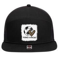 Bleached My Heart Is On That Field Soccer Mom Leopard 7 Panel Mesh Trucker Snapback Hat