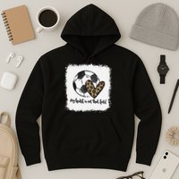 Bleached My Heart Is On That Field Soccer Mom Leopard Hoodie