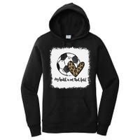 Bleached My Heart Is On That Field Soccer Mom Leopard Women's Pullover Hoodie