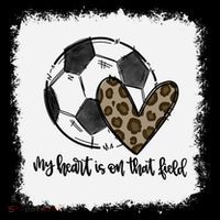Bleached My Heart Is On That Field Soccer Mom Leopard Sustainable Knit Beanie