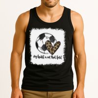 Bleached My Heart Is On That Field Soccer Mom Leopard Tank Top