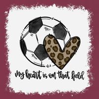 Bleached My Heart Is On That Field Soccer Mom Leopard 16oz Travel Tumbler