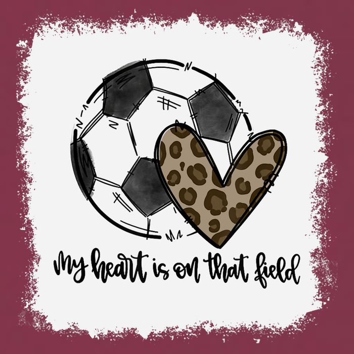Bleached My Heart Is On That Field Soccer Mom Leopard 16oz Travel Tumbler