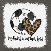 Bleached My Heart Is On That Field Soccer Mom Leopard Cotton Canvas Backpack