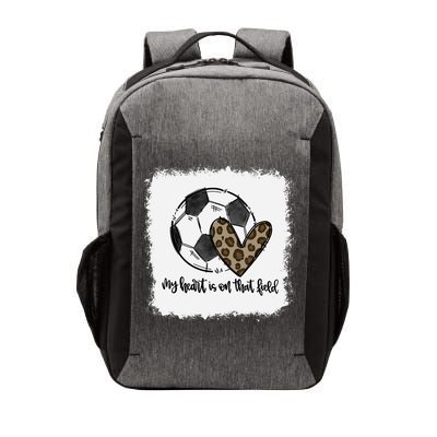 Bleached My Heart Is On That Field Soccer Mom Leopard Vector Backpack