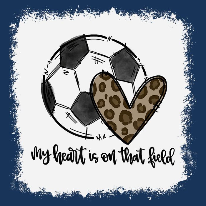 Bleached My Heart Is On That Field Soccer Mom Leopard Infant Baby Jersey Bodysuit
