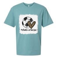 Bleached My Heart Is On That Field Soccer Mom Leopard Sueded Cloud Jersey T-Shirt