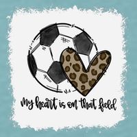 Bleached My Heart Is On That Field Soccer Mom Leopard Sueded Cloud Jersey T-Shirt