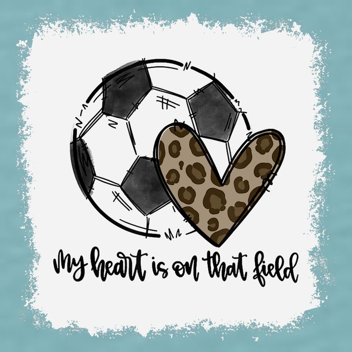 Bleached My Heart Is On That Field Soccer Mom Leopard Sueded Cloud Jersey T-Shirt