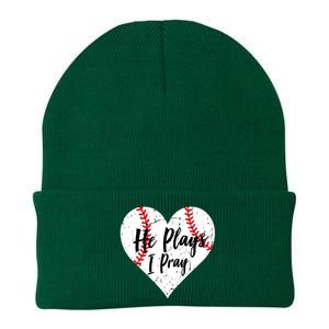 Baseball Mom He Plays I Pray Jersey Baseball Favorite Player Knit Cap Winter Beanie