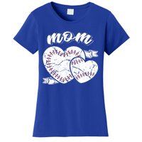 Baseball Mom Heart Ball Cool Baseball Proud Grandma Mothers Gift Women's T-Shirt