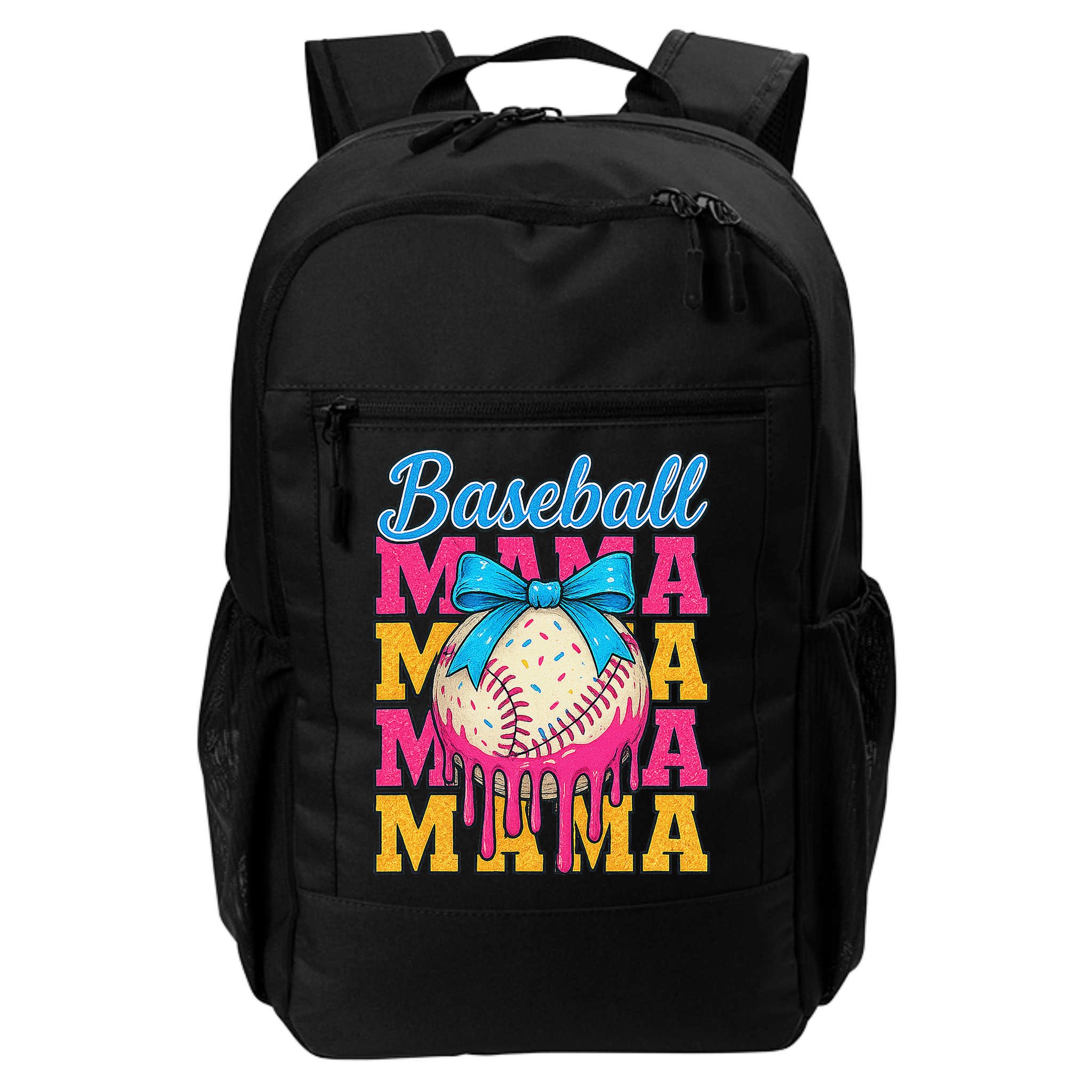 Baseball Mama Home Plate Ice Cream Drip With Sprinkles Drip Backpack