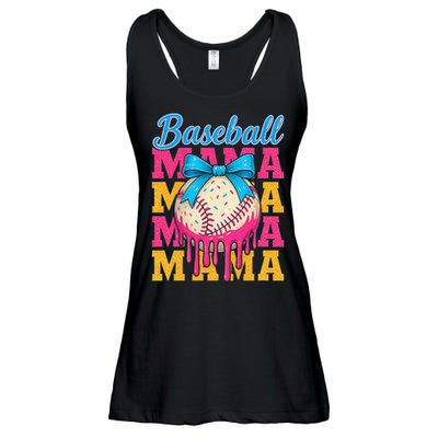 Baseball Mama Home Plate Ice Cream Drip With Sprinkles Drip Ladies Essential Flowy Tank