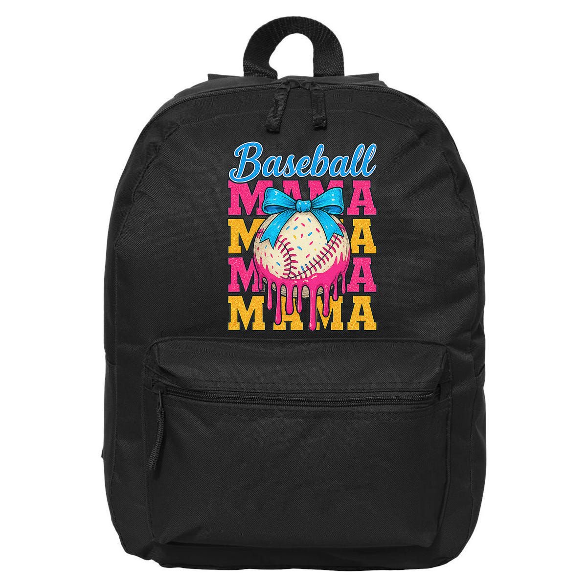 Baseball Mama Home Plate Ice Cream Drip With Sprinkles Drip 16 in Basic Backpack