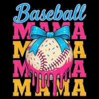 Baseball Mama Home Plate Ice Cream Drip With Sprinkles Drip 16 in Basic Backpack