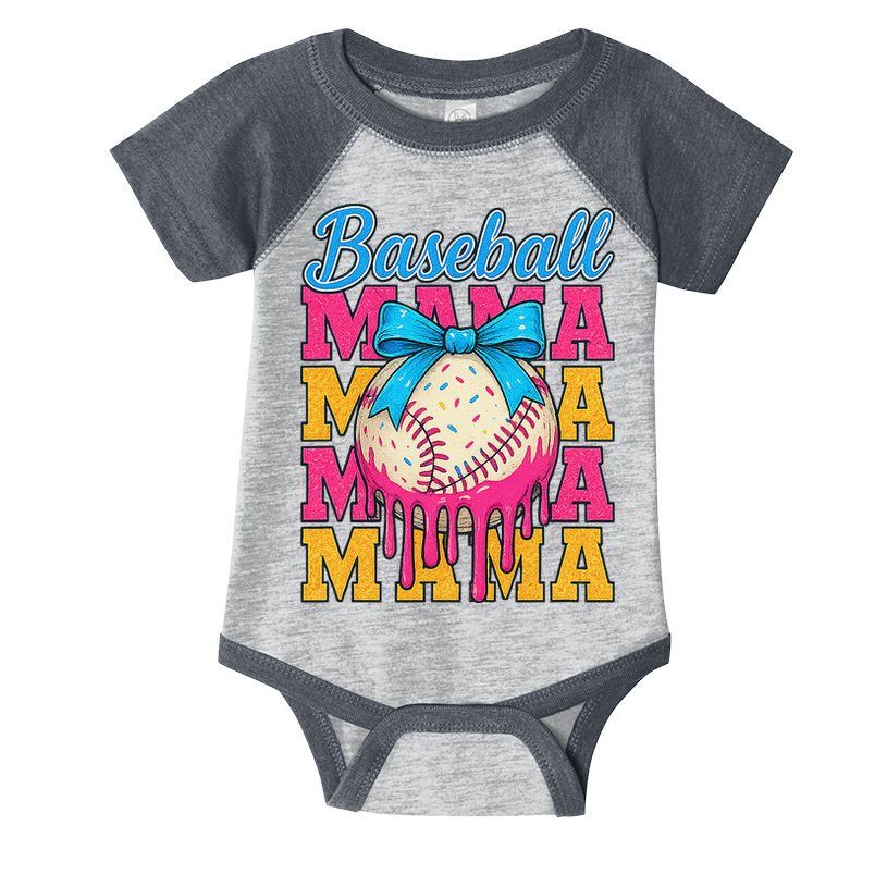 Baseball Mama Home Plate Ice Cream Drip With Sprinkles Drip Infant Baby Jersey Bodysuit