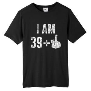 Birthday Male Him Fun 40 Funny 40th Birthday Tall Fusion ChromaSoft Performance T-Shirt