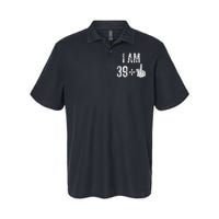 Birthday Male Him Fun 40 Funny 40th Birthday Softstyle Adult Sport Polo