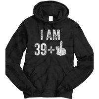 Birthday Male Him Fun 40 Funny 40th Birthday Tie Dye Hoodie