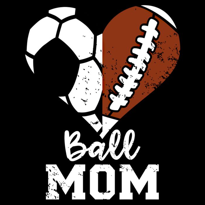 Ball Mom Heart Funny Football Soccer Mom Cute Gift Doggie Tank