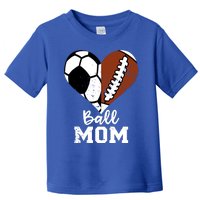 Ball Mom Heart Funny Football Soccer Mom Cute Gift Toddler T-Shirt