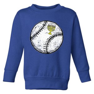 Baseball Menorah Hanukkah Chanukah Jewish Jew  Toddler Sweatshirt