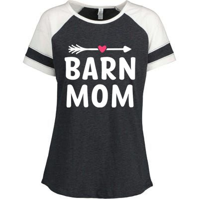 Barn Mom Horse Riding Barnyard Animals Mothers Day Gift Enza Ladies Jersey Colorblock Tee