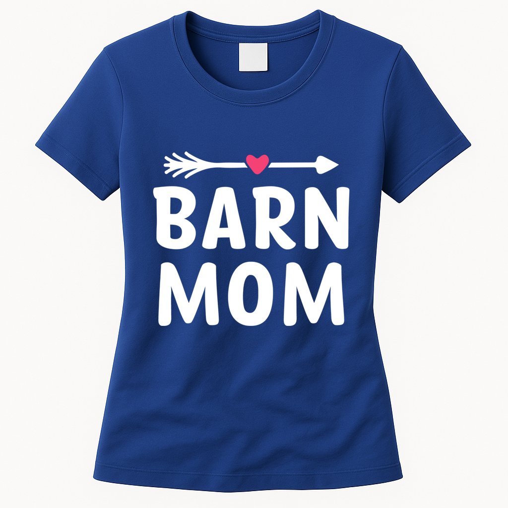 Barn Mom Horse Riding Barnyard Animals Mothers Day Gift Womens T-Shirt