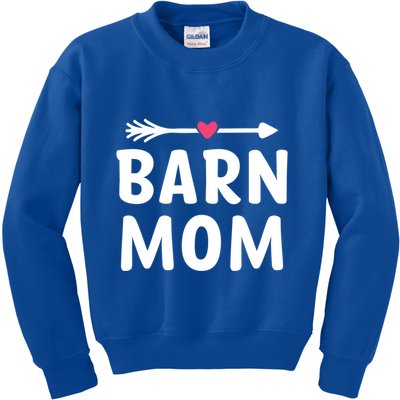 Barn Mom Horse Riding Barnyard Animals Mothers Day Gift Kids Sweatshirt