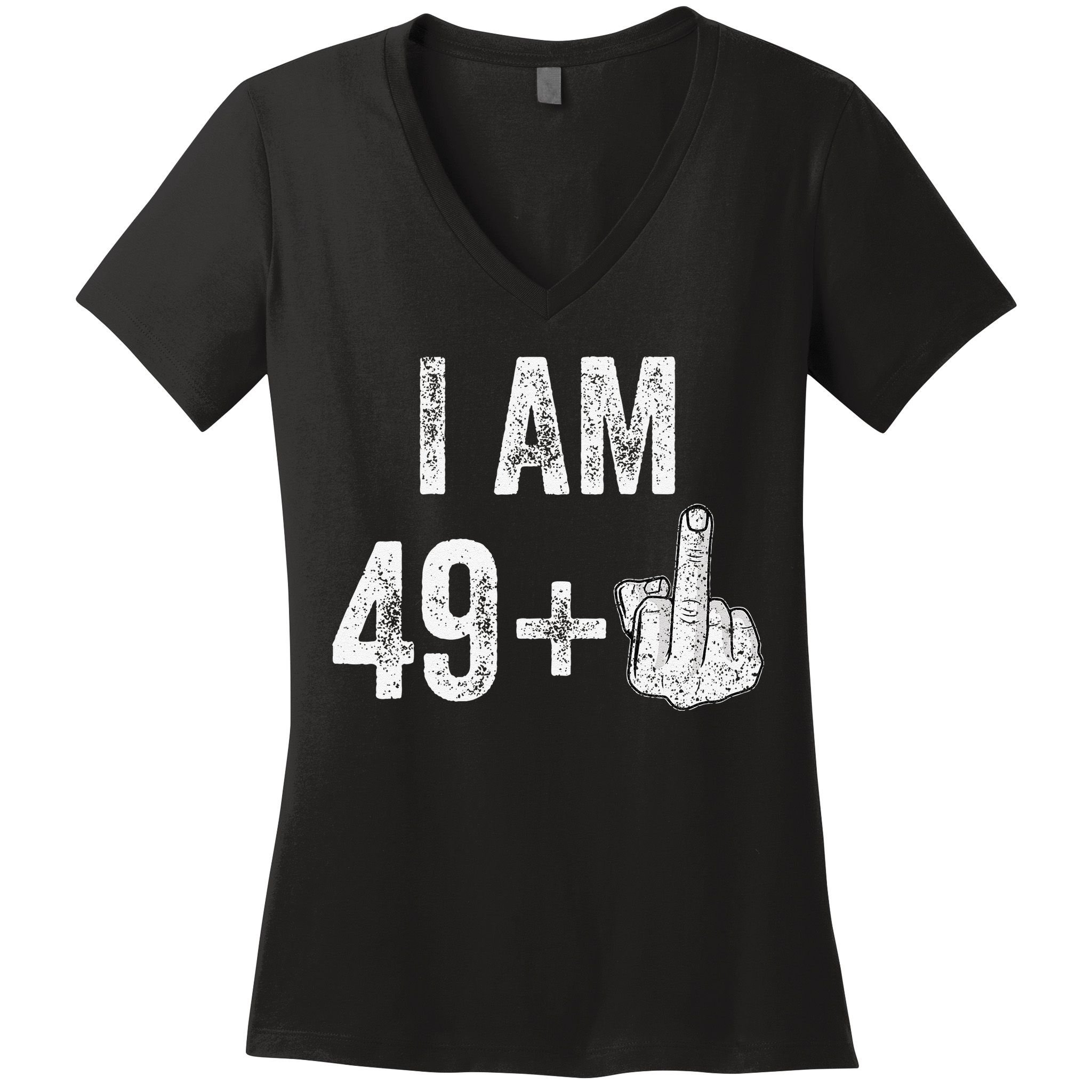 Birthday Male Him Fun 50 Funny 50th Birthday Gift Women's V-Neck T-Shirt
