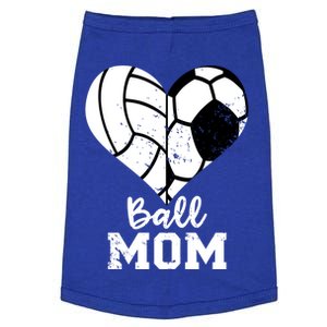 Ball Mom Heart Funny Soccer Volleyball Mom Gift Doggie Tank