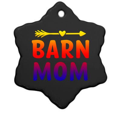 Barn Mom Horse Riding Barnyard Animals Mothers Day Gift Ceramic Star Ornament