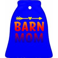 Barn Mom Horse Riding Barnyard Animals Mothers Day Gift Ceramic Bell Ornament