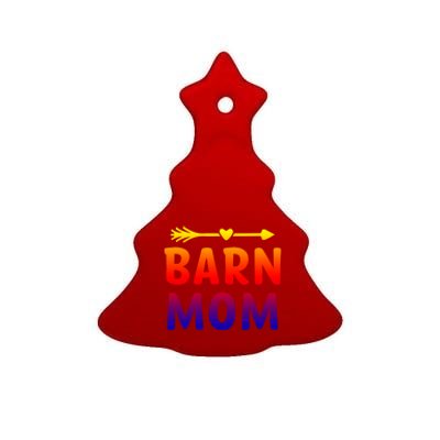 Barn Mom Horse Riding Barnyard Animals Mothers Day Gift Ceramic Tree Ornament