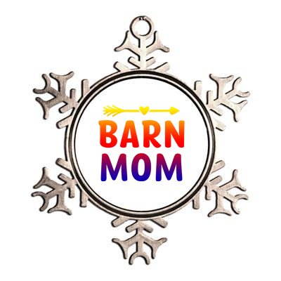 Barn Mom Horse Riding Barnyard Animals Mothers Day Gift Metallic Star Ornament