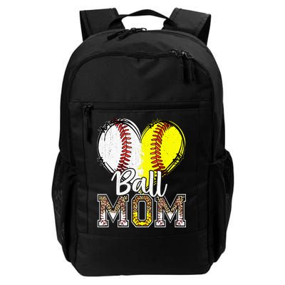 Ball Mom Heart Baseball Softball Mama Women Mothers Day Backpack
