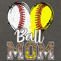 Ball Mom Heart Baseball Softball Mama Women Mothers Day Cotton Canvas Backpack