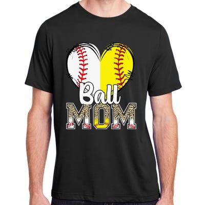 Ball Mom Heart Baseball Softball  Gifts Adult ChromaSoft Performance T-Shirt