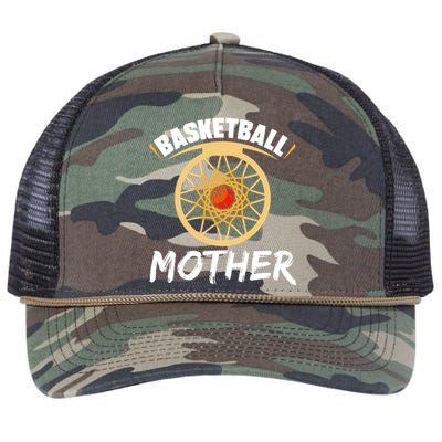 Basketball Mother Hobby Lover Basketballer Player Mom Mommy Funny Gift Retro Rope Trucker Hat Cap