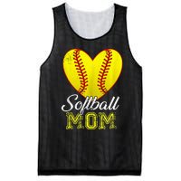 Ball Mom Heart Baseball Softball Mama Women Mothers Day 2024 Mesh Reversible Basketball Jersey Tank