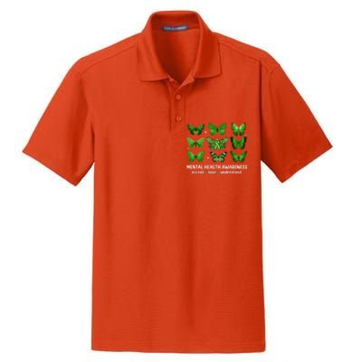 Butterfly Mental Health Awareness Accept Love Understand Dry Zone Grid Polo