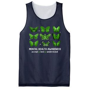 Butterfly Mental Health Awareness Accept Love Understand Mesh Reversible Basketball Jersey Tank