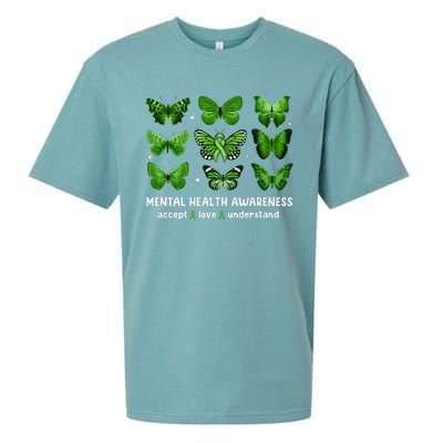 Butterfly Mental Health Awareness Accept Love Understand Sueded Cloud Jersey T-Shirt